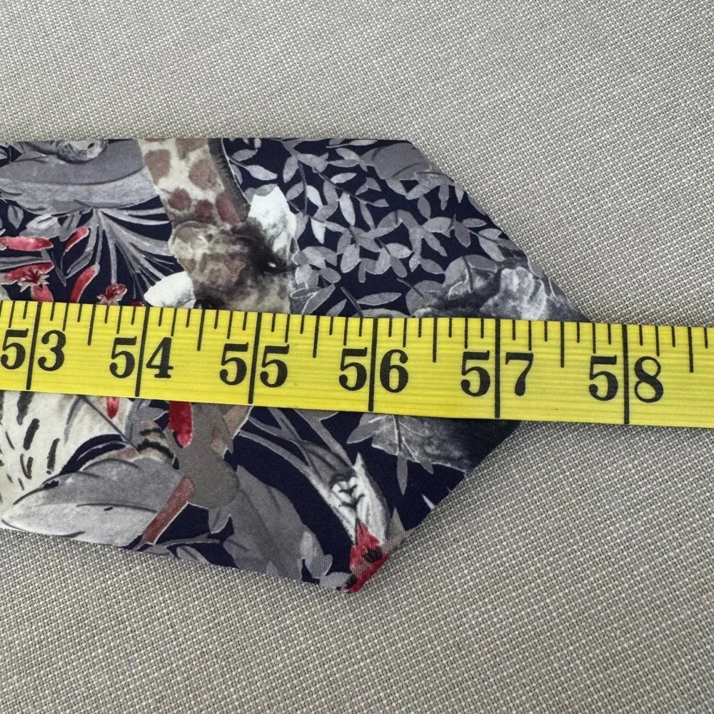 Wild Animal Silk Tie Gray/Black/Brown‎
